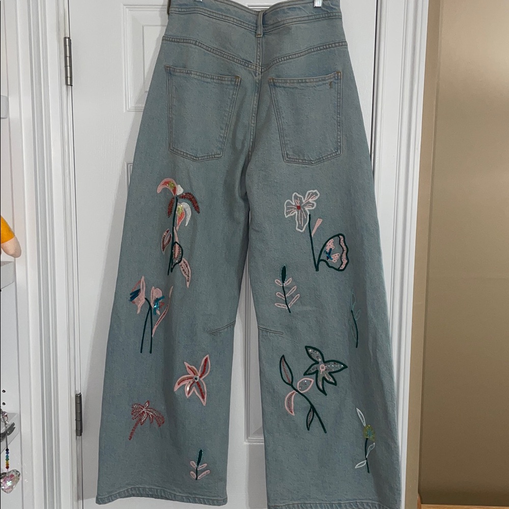 Pilcro Embroidered Bowed Slouch High-Rise Jeans - Picture 8 of 8